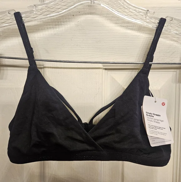 Lululemon Simply Strappy Bralette Black XS Extra Small NEW - Picture 2 of 9